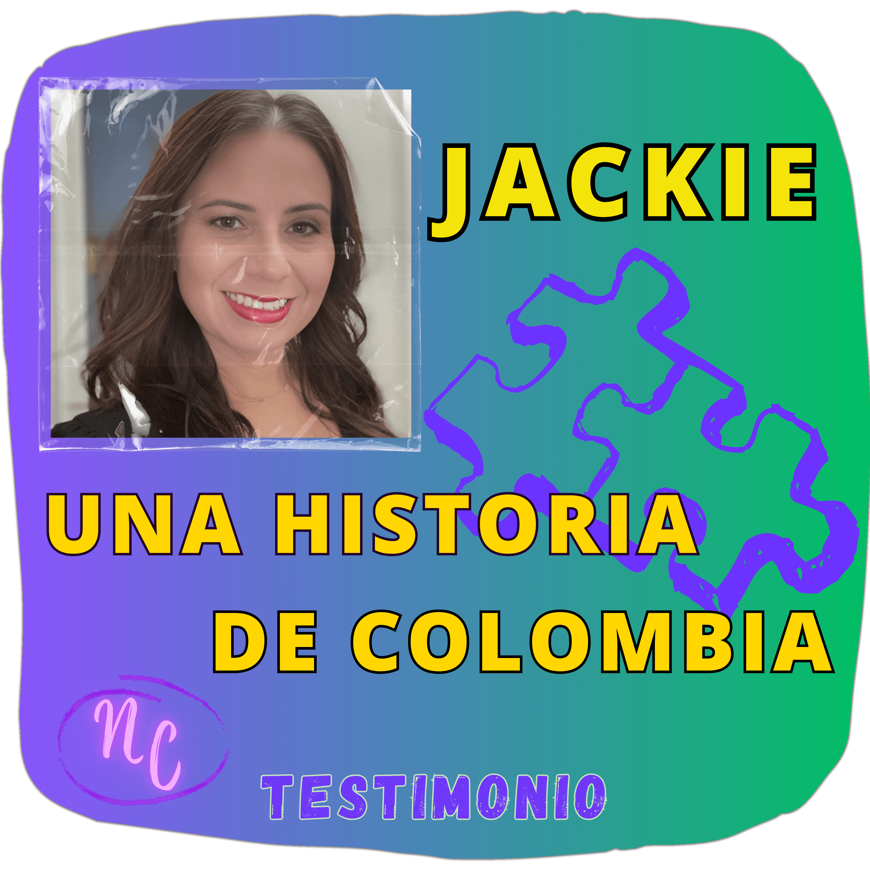 Báner de episodio. Rostro de Jackie y título del episodio. Colección "testimonio".